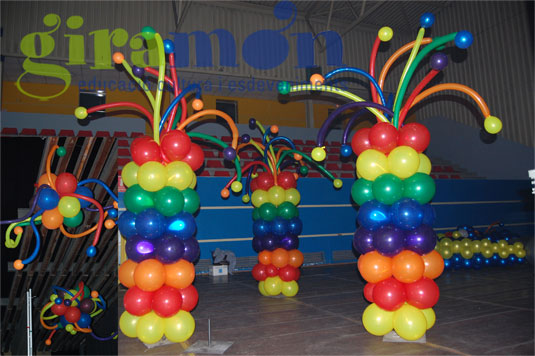torres en globos con soporte  Globos, Columnas de globos, Torre de globos