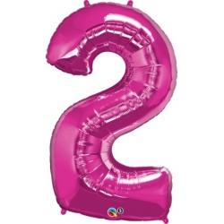 Globo del número 2 de foil qualatex en la categoria globos de números.