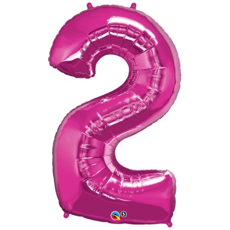 Globo del número 2 de foil qualatex en la categoria globos de números.