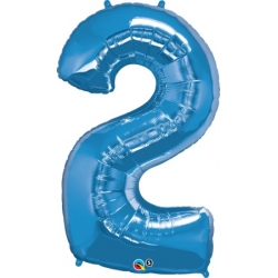 Globo del número 2 de foil qualatex en la categoria globos de números.