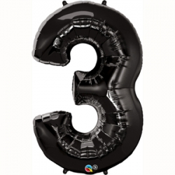 Globo del número 3 de foil qualatex en la categoria globos de números.