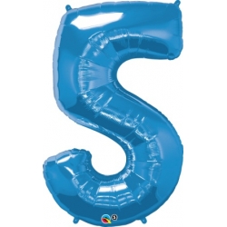 Globo del número 5 de foil qualatex en la categoria globos de números.