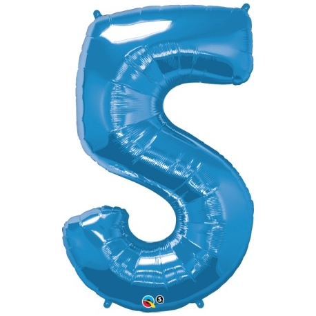Globo del número 5 de foil qualatex en la categoria globos de números.