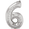 Globo del número 6 de foil qualatex en la categoria globos de números.