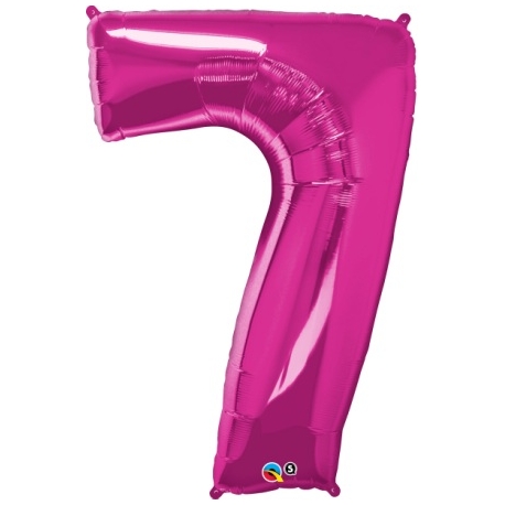 Globo del número 7 de foil qualatex en la categoria globos de números.