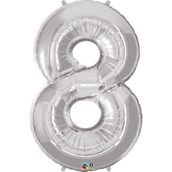 Globo del número 8 de foil qualatex en la categoria globos de números.