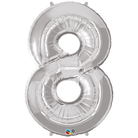 Globo del número 8 de foil qualatex en la categoria globos de números.