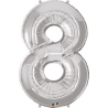 Globo del número 8 de foil qualatex en la categoria globos de números.
