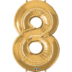 Globo del número 8 de foil qualatex en la categoria globos de números.