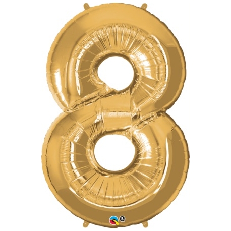 Globo del número 8 de foil qualatex en la categoria globos de números.