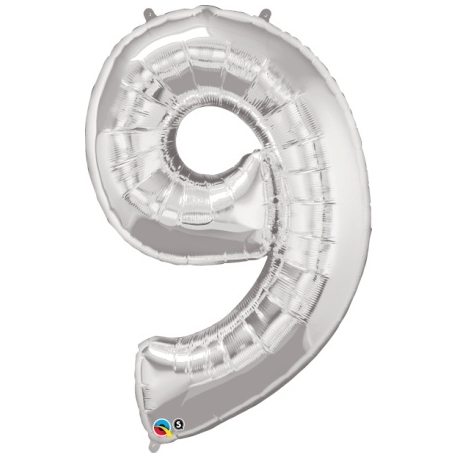 Globo del número 9 de foil qualatex en la categoria globos de números.