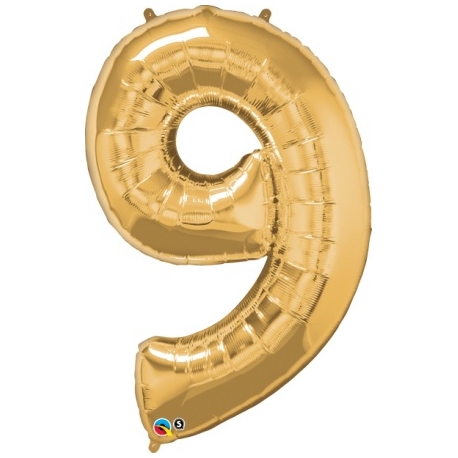 Globo del número 9 de foil qualatex en la categoria globos de números.