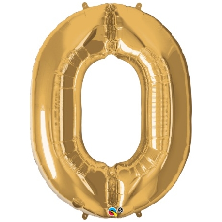 Globo del número 0 de foil qualatex en la categoria globos de números.