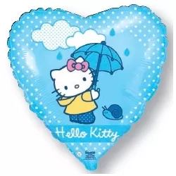 Globo Hello Kitty paraguas corazón foil