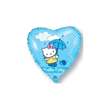 Globo Hello Kitty paraguas corazón foil