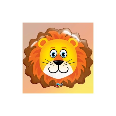 Lion balloon face foil 80cm in the category animal balloons.