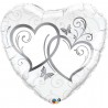 Globo ccorazones enlazados 45cm foil
