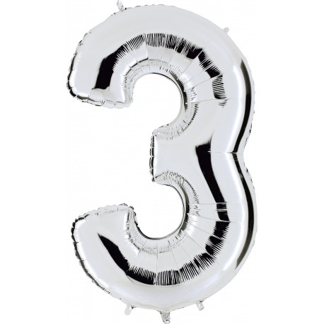 Globo Número 3 de foil