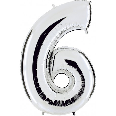 Globo Número 6 de foil TG 90cm
