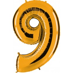 Globo Número 9 de foil TG 90cm