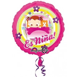 Globo Es una niña cama 18"-45cm foil