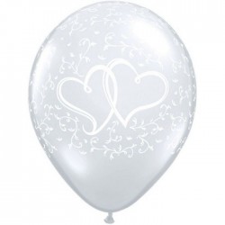 Globos cor enlazados 11"-28cm Qualatex