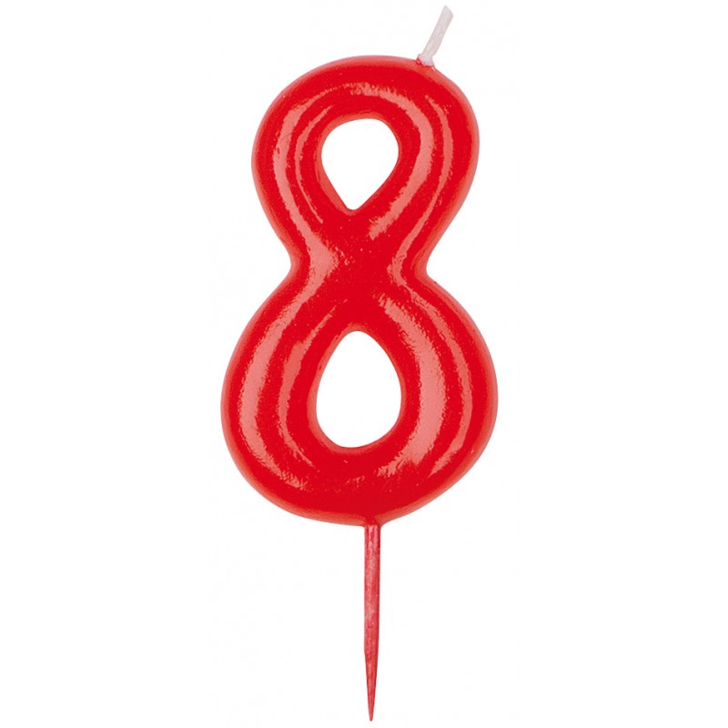 ▷ Vela 18 Años Roja Brillante 12 cm - My Karamelli ✓