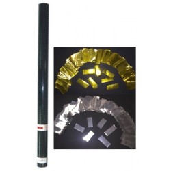 Cañón Confeti rectangular metalizado 250gr
