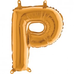 Globo Letra P de foil TG 36cm