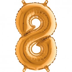Globo Número 8 de foil TG 36cm