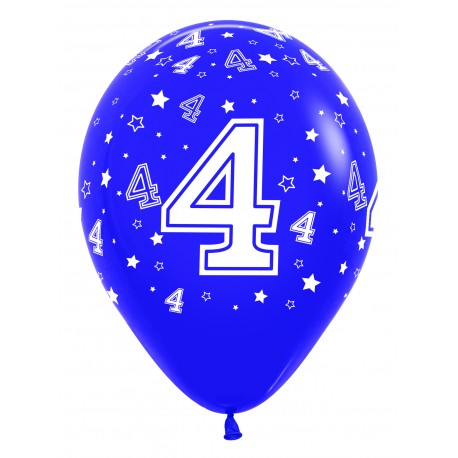 Globos del número 4 12-30cm en globos con números para cumpleaños.