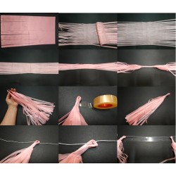 Guirnalda tassel METAL - borla de papel