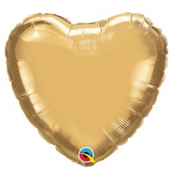 Globo corazón chrome de foil 18"-45cm Qualatex