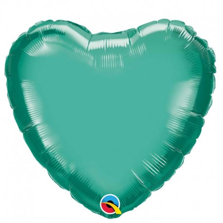 Globo corazón chrome de foil 18"-45cm Qualatex