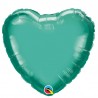 Globo corazón chrome de foil 18"-45cm Qualatex