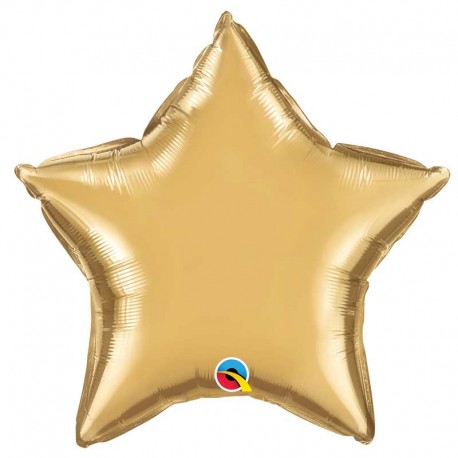 Globo estrella chrome de foil 18"-45cm Qualatex