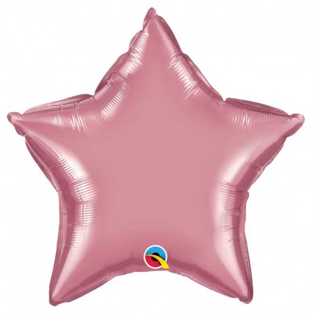 Globo estrella chrome de foil 18"-45cm Qualatex