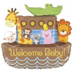 Globos Baby Shower arca animales foil
