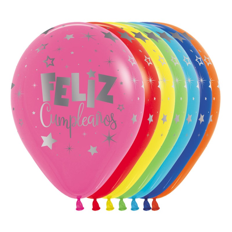 Globos feliz cumpleaños 12-30cm en globos con números para cumpleaños