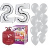 Pack globos 25 aniversario plata