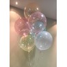 Globos redondos de plástico pastel transparente de 18"-45cm. Crystal clearz.