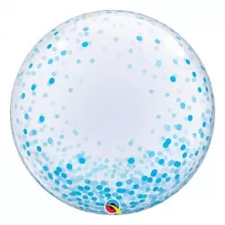 Bubble Burbuja confeti azul