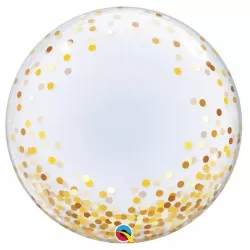 Bubble Burbuja confeti dorado