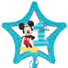 Globo primer cumple Mickey estrella 18"-45cm