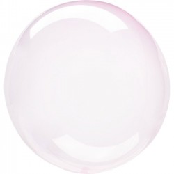 Globos redondos de plástico pastel transparente de 18"-45cm. Crystal clearz.