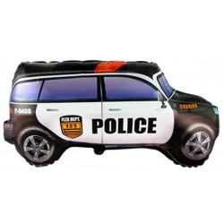 Globo coche policia forma foil TG