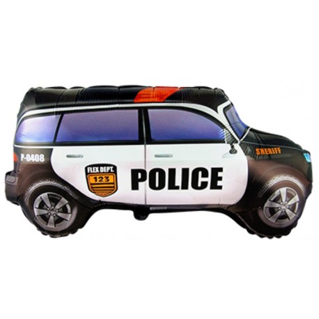 Globo coche policia forma foil TG