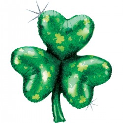 Globo con forma de trébol de foil para San Patricio.