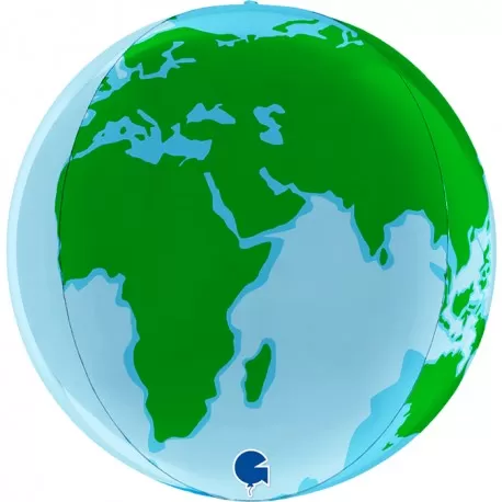 Globo Planeta Tierra esférico foil