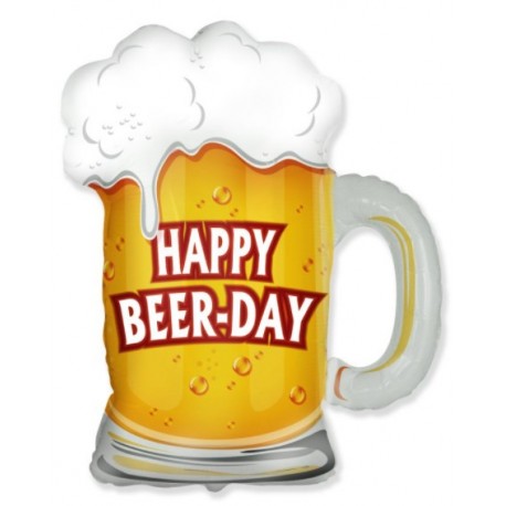 Globo jarra cerveza Happy Beer-day foil